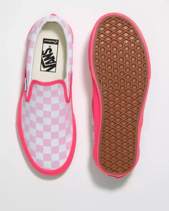 Zapato clásico sin cordones con diseño de cuadros anchos Customs
