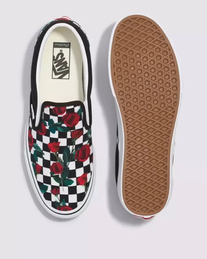 Zapato clásico sin cordones con diseño de cuadros Customs