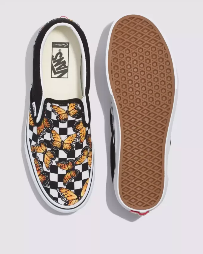 Zapato clásico sin cordones con diseño de cuadros Customs
