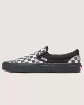 Zapato clásico sin cordones con diseño de cuadros de Halloween Customs