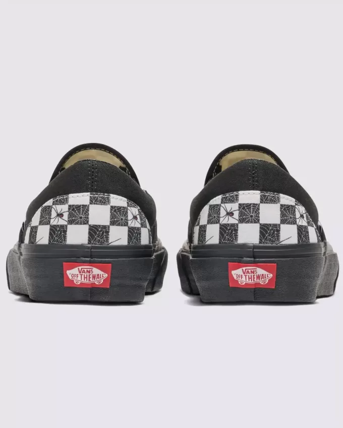 Zapato clásico sin cordones con diseño de cuadros de Halloween Customs