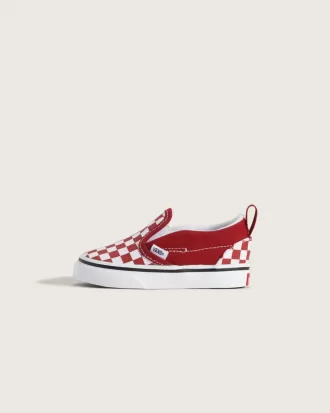 Zapato clásico sin cordones con diseño de cuadros en V para niños pequeños