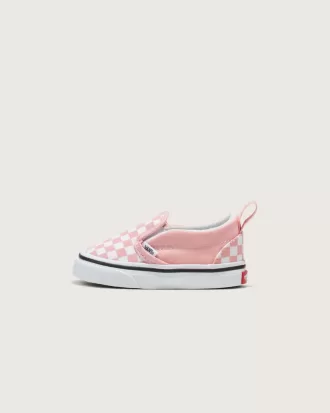 Zapato clásico sin cordones con diseño de cuadros en V para niños pequeños