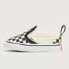 Zapato clásico sin cordones con diseño de cuadros en V para niños pequeños