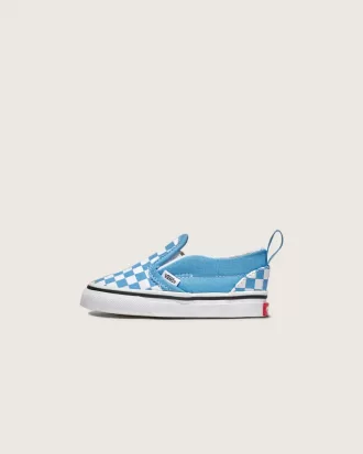 Zapato clásico sin cordones con diseño de cuadros en V para niños pequeños