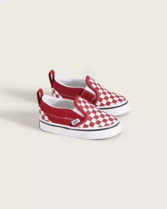Zapato clásico sin cordones con diseño de cuadros en V para niños pequeños