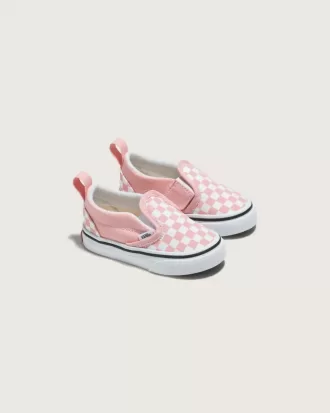 Zapato clásico sin cordones con diseño de cuadros en V para niños pequeños