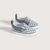 Zapato clásico sin cordones con diseño de cuadros en V para niños pequeños
