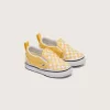 Zapato clásico sin cordones con diseño de cuadros en V para niños pequeños