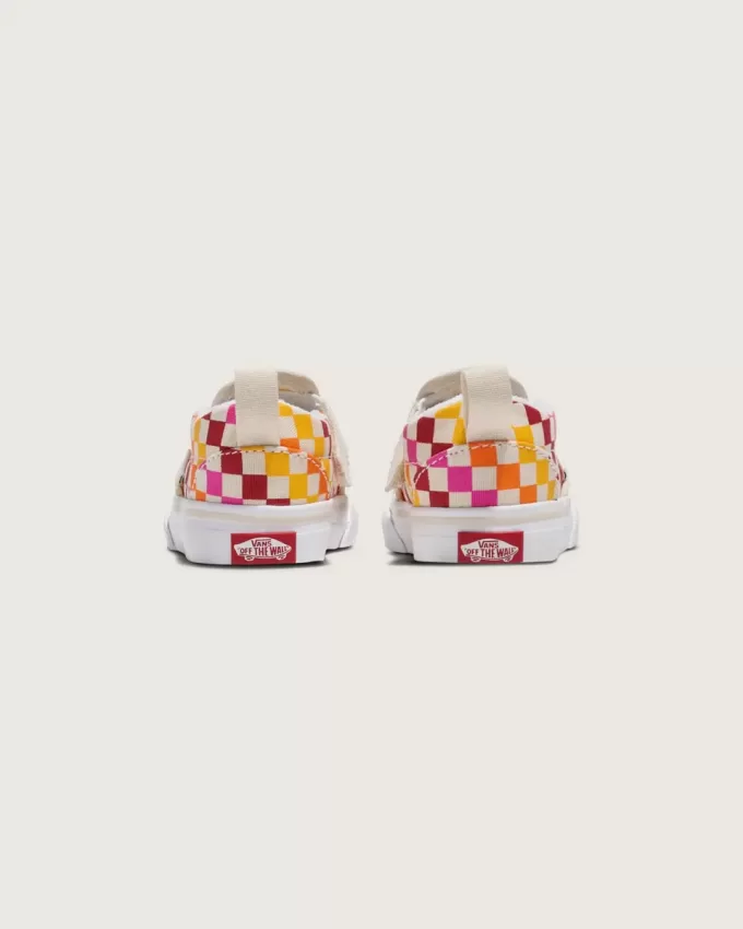 Zapato clásico sin cordones con diseño de cuadros en V para niños pequeños