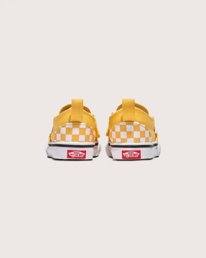 Zapato clásico sin cordones con diseño de cuadros en V para niños pequeños