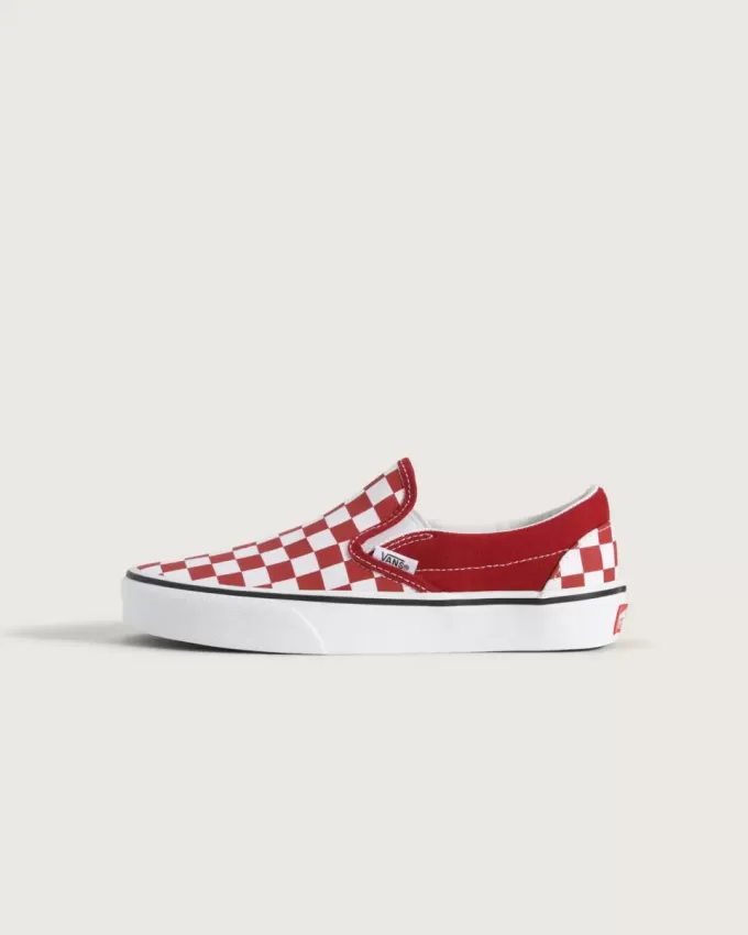 Zapato clásico sin cordones con diseño de cuadros para niños grandes
