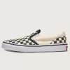 Zapato clásico sin cordones con diseño de cuadros para niños grandes