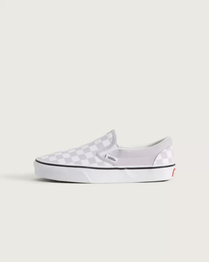 Zapato clásico sin cordones con diseño de cuadros para niños grandes