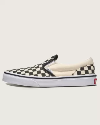 Zapato clásico sin cordones con diseño de cuadros para niños grandes