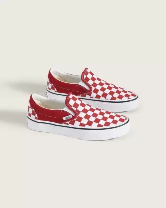 Zapato clásico sin cordones con diseño de cuadros para niños grandes
