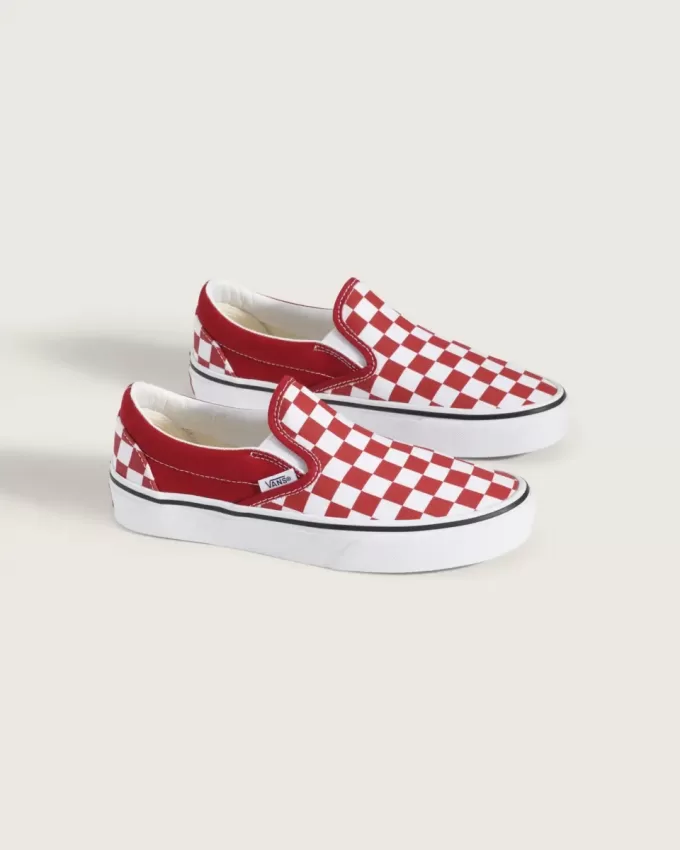 Zapato clásico sin cordones con diseño de cuadros para niños grandes