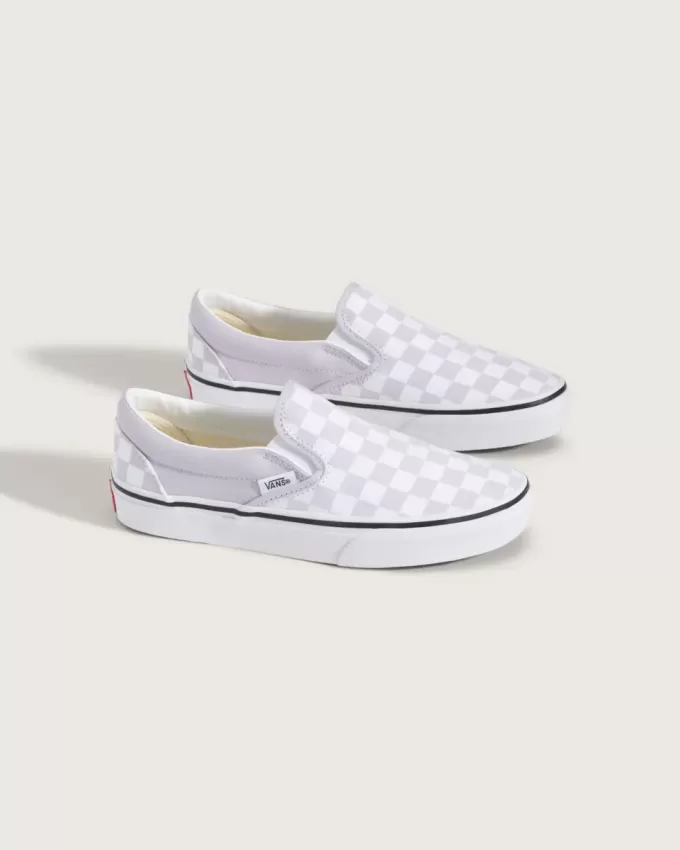Zapato clásico sin cordones con diseño de cuadros para niños grandes