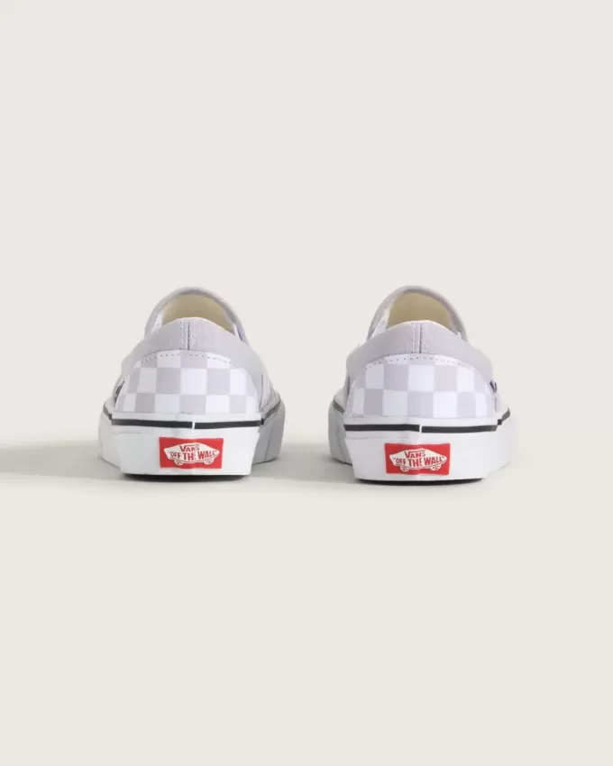 Zapato clásico sin cordones con diseño de cuadros para niños grandes