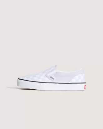 Zapato clásico sin cordones con diseño de cuadros para niños pequeños