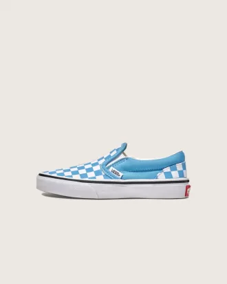 Zapato clásico sin cordones con diseño de cuadros para niños pequeños