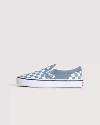 Zapato clásico sin cordones con diseño de cuadros para niños pequeños