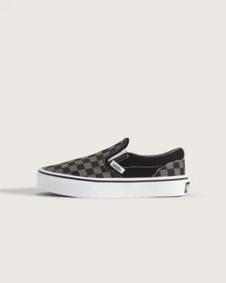 Zapato clásico sin cordones con diseño de cuadros para niños pequeños