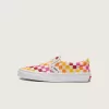 Zapato clásico sin cordones con diseño de cuadros para niños pequeños