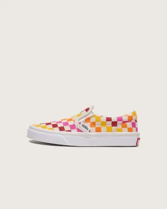 Zapato clásico sin cordones con diseño de cuadros para niños pequeños