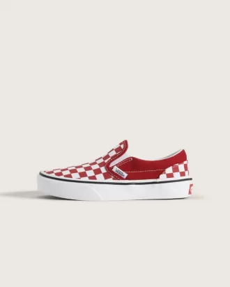 Zapato clásico sin cordones con diseño de cuadros para niños pequeños