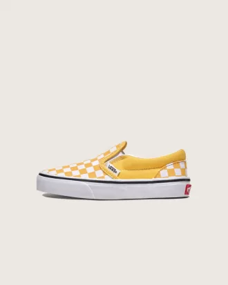 Zapato clásico sin cordones con diseño de cuadros para niños pequeños