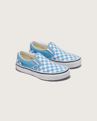 Zapato clásico sin cordones con diseño de cuadros para niños pequeños