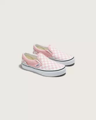 Zapato clásico sin cordones con diseño de cuadros para niños pequeños