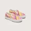 Zapato clásico sin cordones con diseño de cuadros para niños pequeños