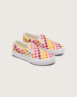 Zapato clásico sin cordones con diseño de cuadros para niños pequeños
