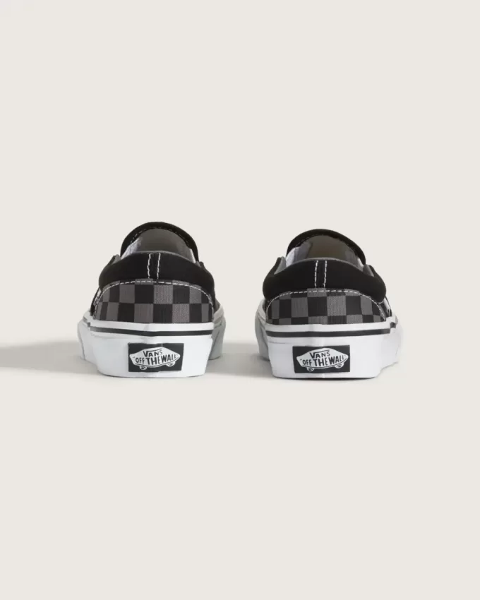 Zapato clásico sin cordones con diseño de cuadros para niños pequeños