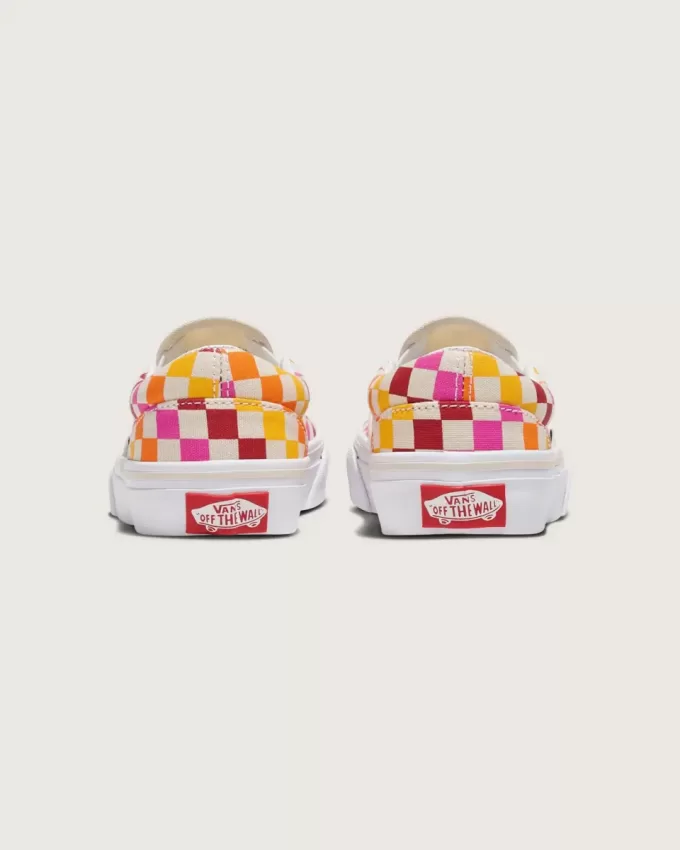 Zapato clásico sin cordones con diseño de cuadros para niños pequeños