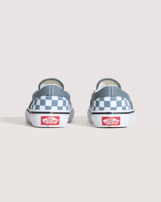 Zapato clásico sin cordones con diseño de cuadros para niños pequeños