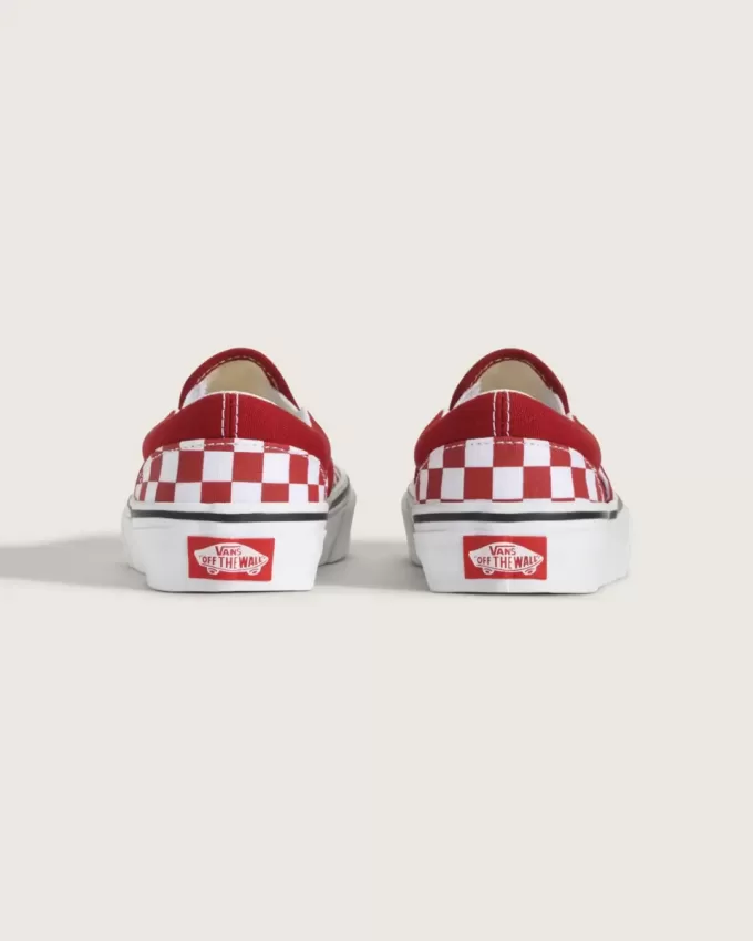 Zapato clásico sin cordones con diseño de cuadros para niños pequeños