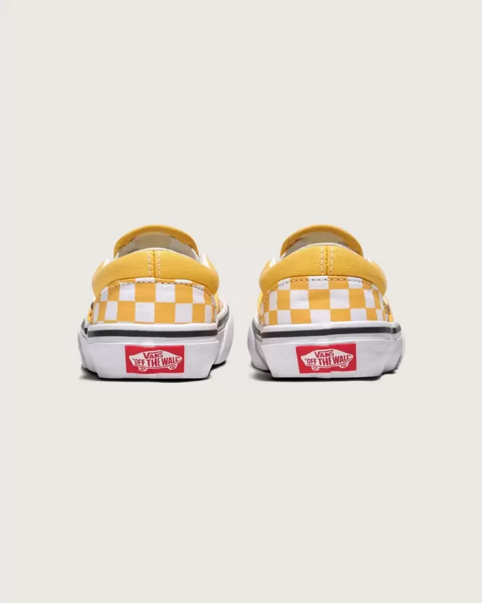 Zapato clásico sin cordones con diseño de cuadros para niños pequeños