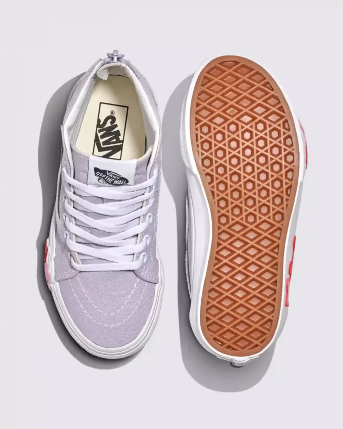 Zapato con flores Sk8-Hi-Zip para niños pequeños