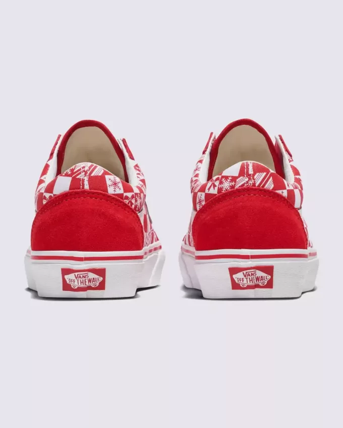 Zapato de cuadros navideños Old Skool de Customs