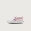 Zapato de cuna infantil sin cordones con diseño de cuadros en forma de V