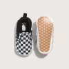 Zapato de cuna infantil sin cordones con diseño de cuadros en V