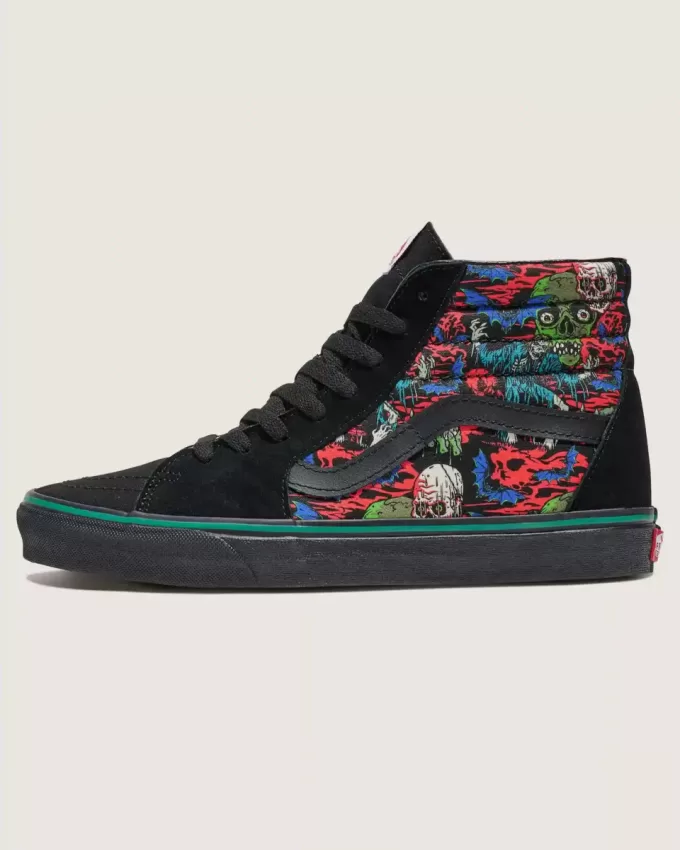 Zapato de Halloween ancho Customs Sk8-Hi