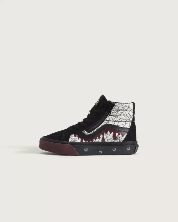 Zapato de Halloween con cremallera lateral Sk8-Hi para niños pequeños