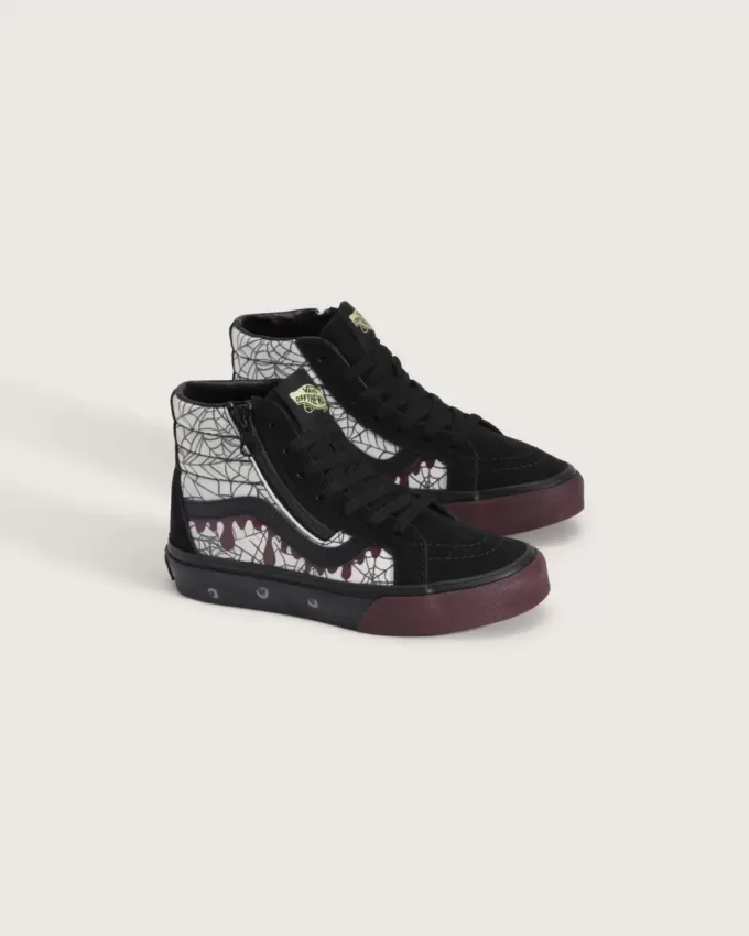 Zapato de Halloween con cremallera lateral Sk8-Hi para niños pequeños