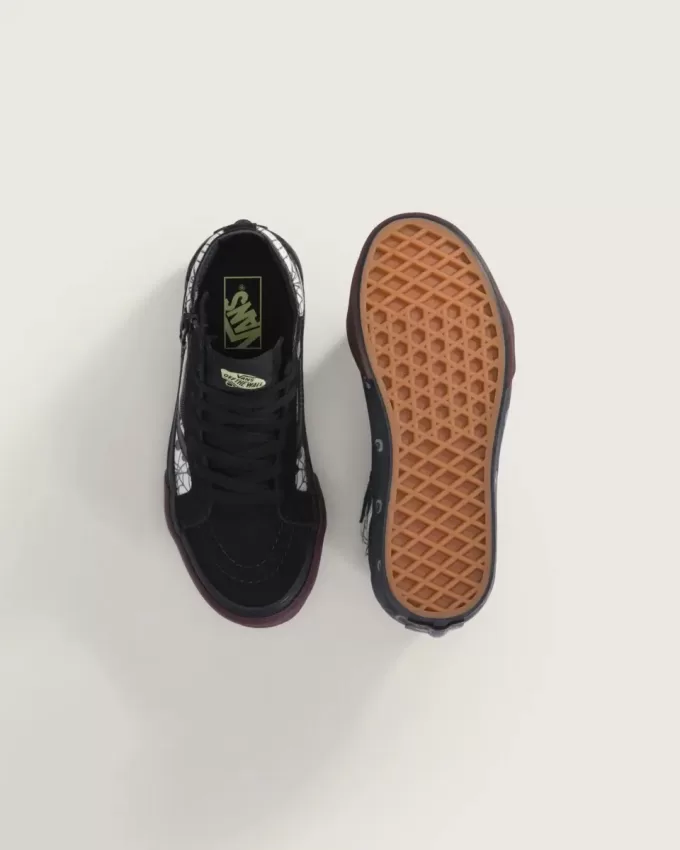 Zapato de Halloween con cremallera lateral Sk8-Hi para niños pequeños