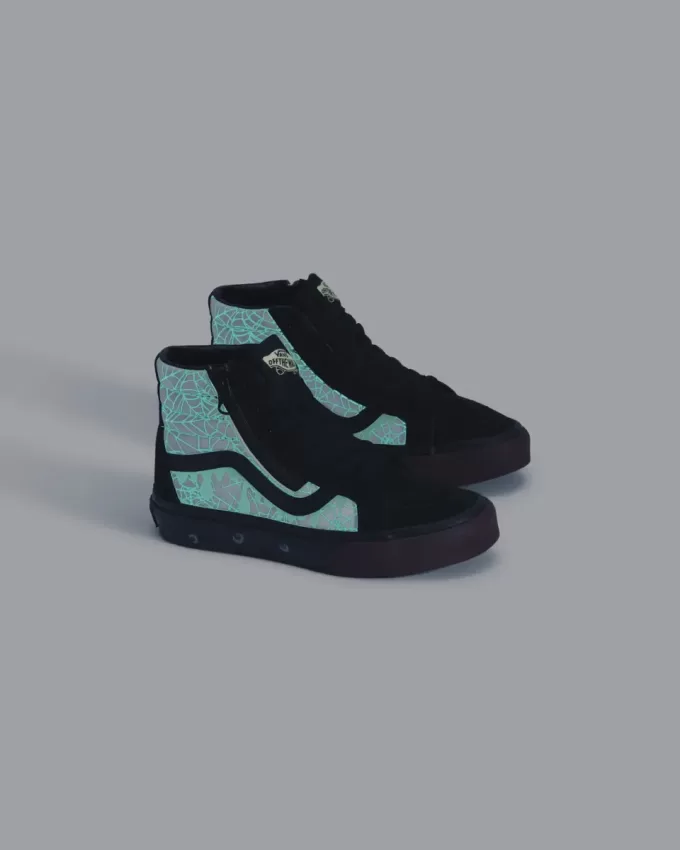 Zapato de Halloween con cremallera lateral Sk8-Hi para niños pequeños