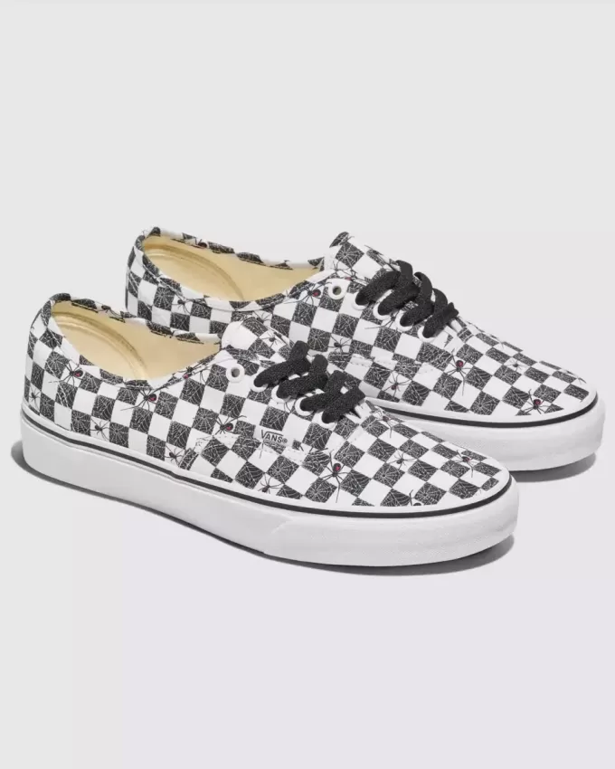 Zapato de Halloween con diseño de cuadros auténtico de Customs